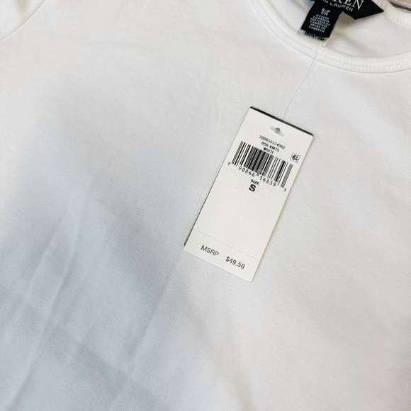 Lauren Ralph Lauren Short Sleeve Crewneck T-shirt white 
Size S - Picture 3 of 4